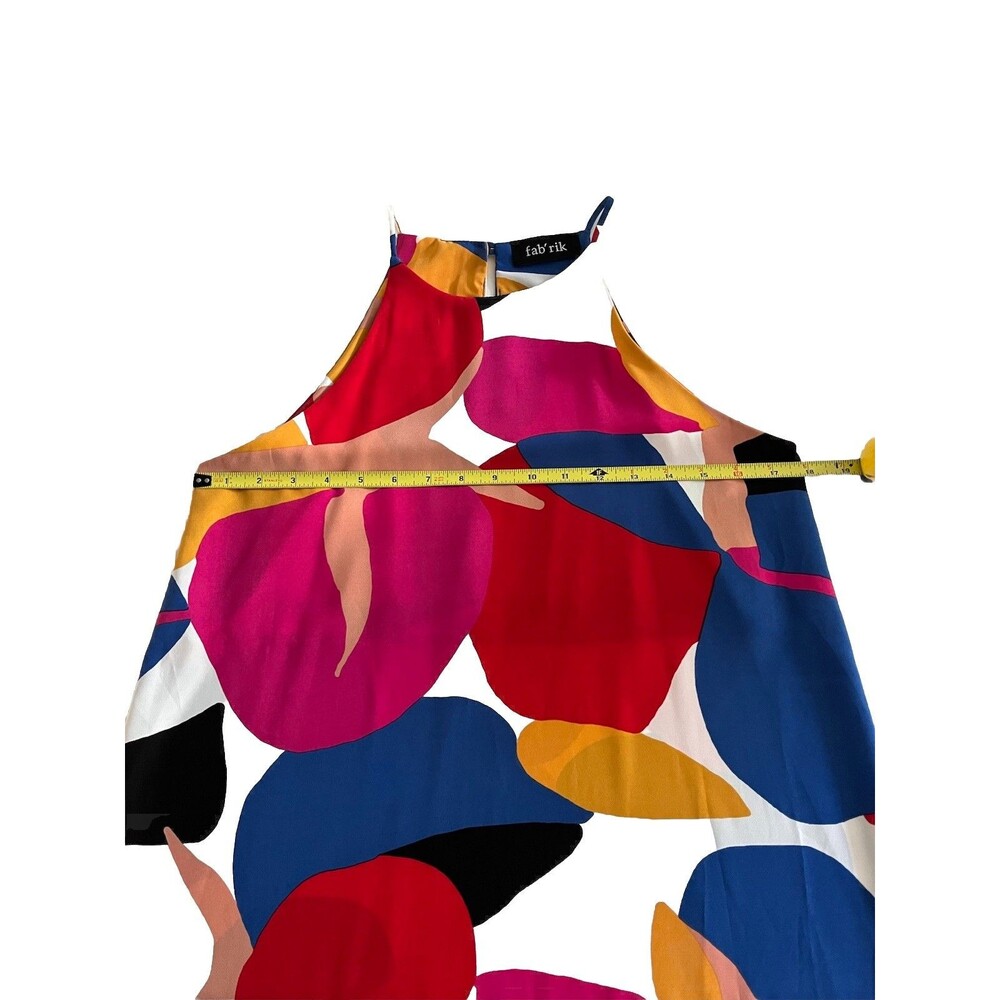 Fa’brik Tyche Colorful Sleeveless Mini Swing Dress Small - Picture 6 of 7